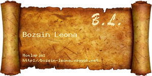 Bozsin Leona névjegykártya